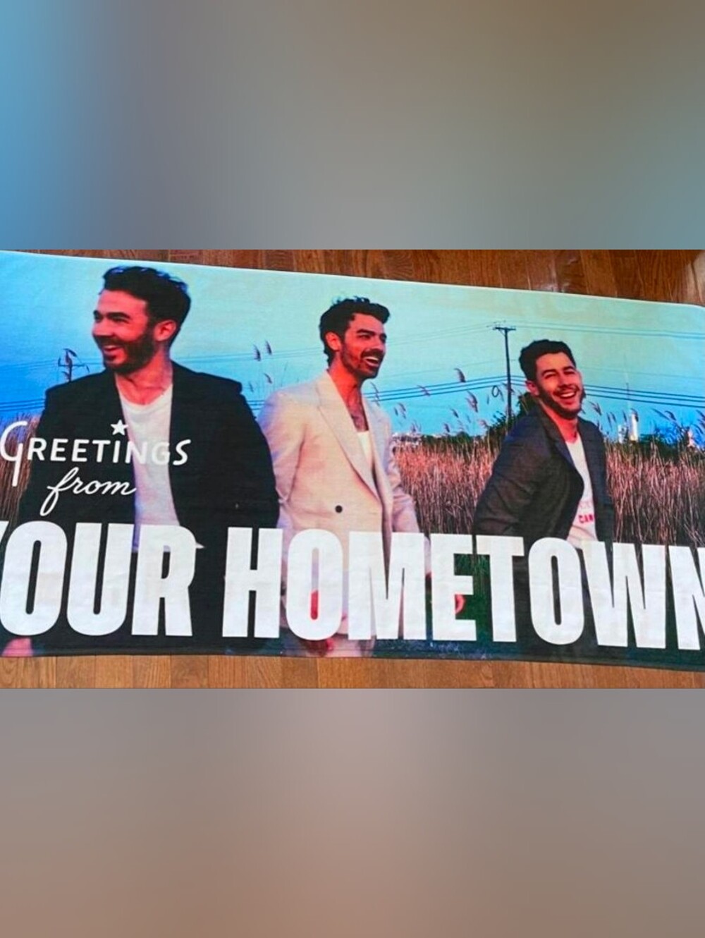 Jonas Brothers Greetings From Your Hometown Tour 2025 VIP Merch Towel.